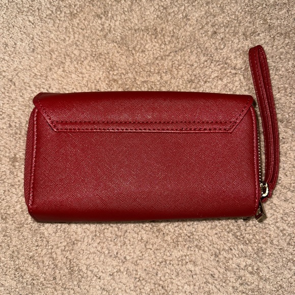 EUC-Unbranded wristlet wallet Burgundy - Picture 2 of 10